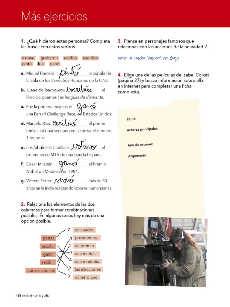 Ejercicios de pretérito indefinido | PDF | Artes del Lenguaje y ...
