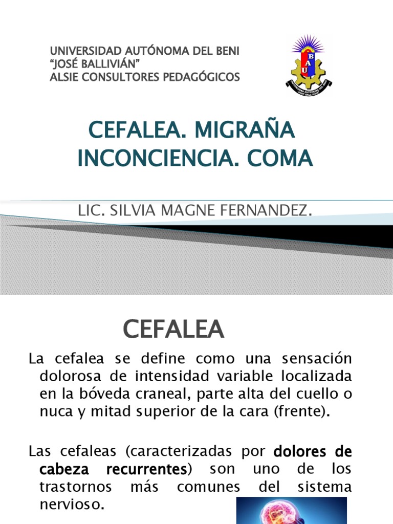 Cefalea | PDF | Dolor de cabeza | Migraña