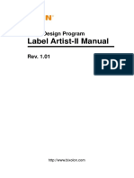 Manual Label Artist-II English Rev 1.01