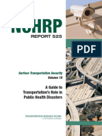 NCHRP Report 525v10 - A Guide To Transportation's Role in Public Health Disasters