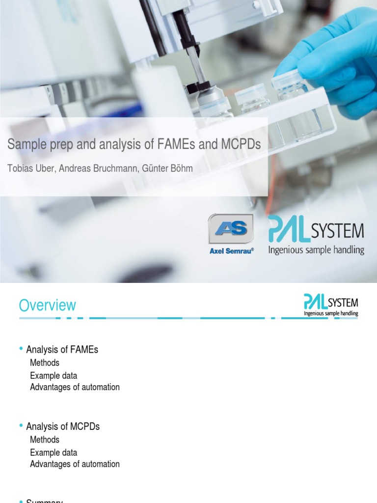 Automated FAME Sample Preparation | PDF | Fat | Vegetable Oil