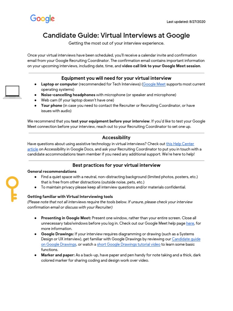 Candidate Guide - Virtual Interviews at Google | PDF | Computing 