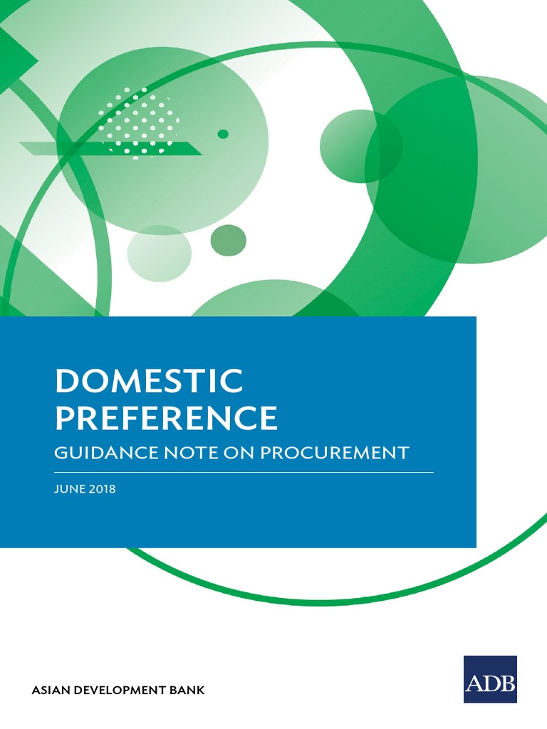 Procurement Domestic Preference Pdf Asian Development Bank