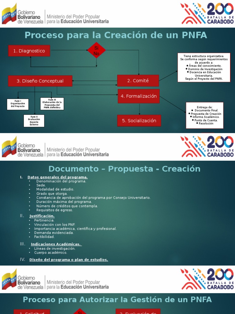 Proceso de Creación y Gestión de PNFA | PDF | Plan de estudios