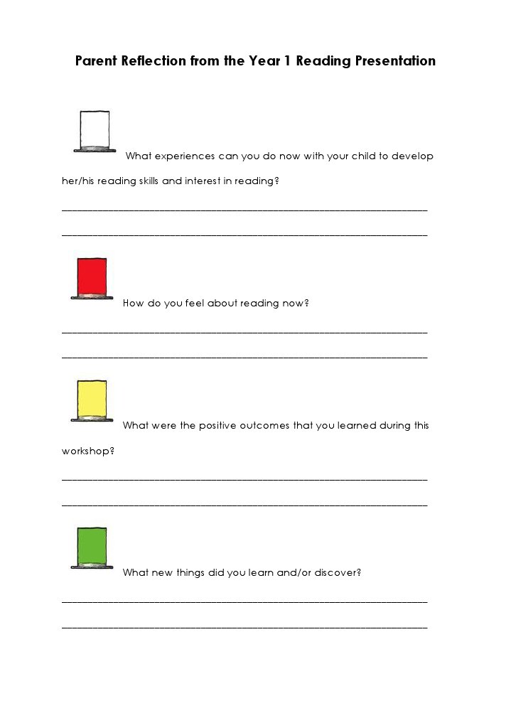 Parent Reflection (Reading Presentation) | PDF | Career & Growth