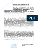 COMISARIO E INFORME INVENTRIO Nita 300 CONSTRUTORA KAHIMA