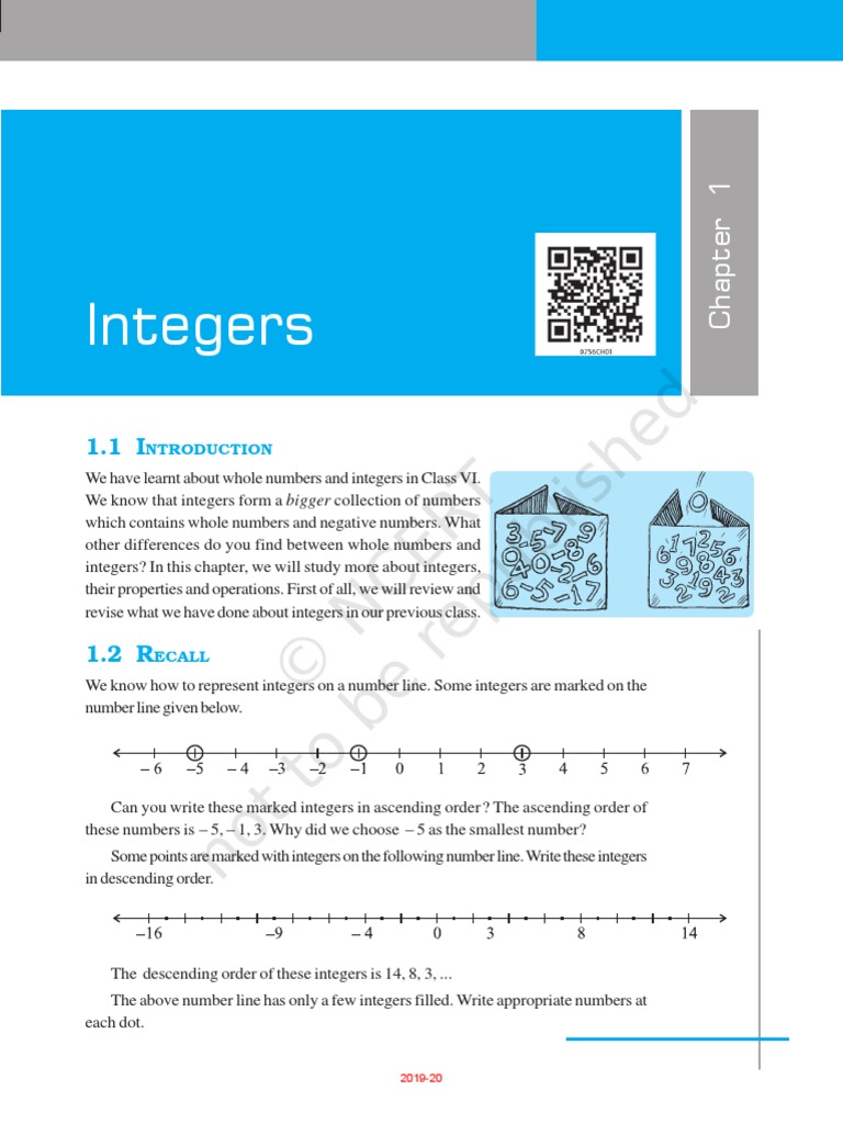 Class 7 Maths NCERT | PDF | Multiplication | Integer