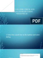 How to do Disk Check ^0 Defrag Storage using Windows 10