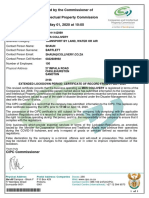 Document Issued by The Commissioner of Companies & Intellectual Property Commission On Friday, May 01, 2020 at 10:05