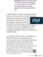 Trabajando de Riesgo en El Trabajo y Método de Evaluación de Trabajo