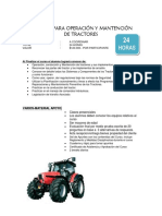 Técnicas para Operación y Mantención de Tractores 2021