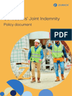Contractors' Joint Indemnity: Policy Document