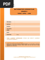 MATHS GRADE 7 TERM 2 Lesson Plans | PDF | Learning | Lesson Plan