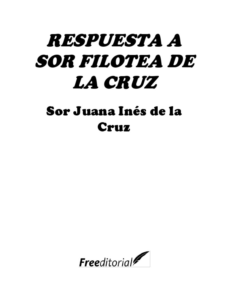 Respuesta A Sor Filotea PDF Amor Cristo (título)