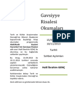 Gavsiye Risalesi Okumalari 1.cilt