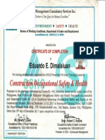 Safety Officer Certificate