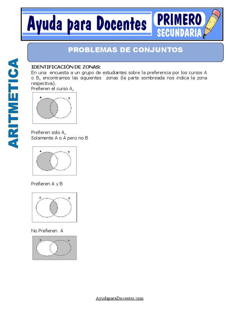 Problemas de Conjuntos para Secundaria | PDF