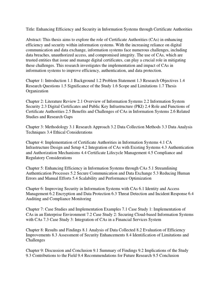 information system thesis steps PDF Information Security Information