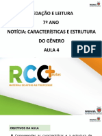 Redação e Leitura - 7ºano - Aula4 - Notícia