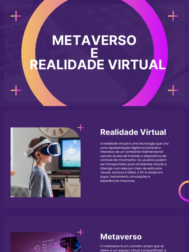 Metaverso e Realidade Virtual: Futuro Interativo | PDF | Realidade virtual