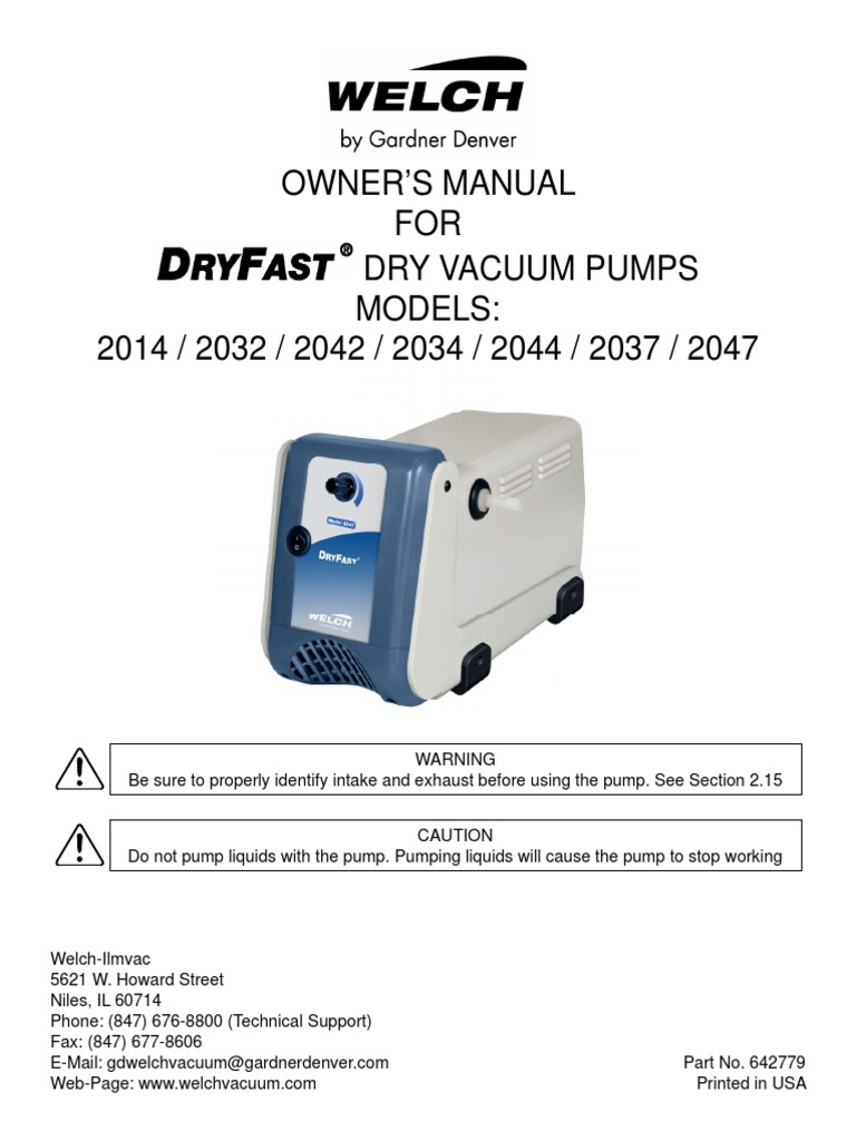 Manual Dryfast | PDF | Liquids | Vacuum