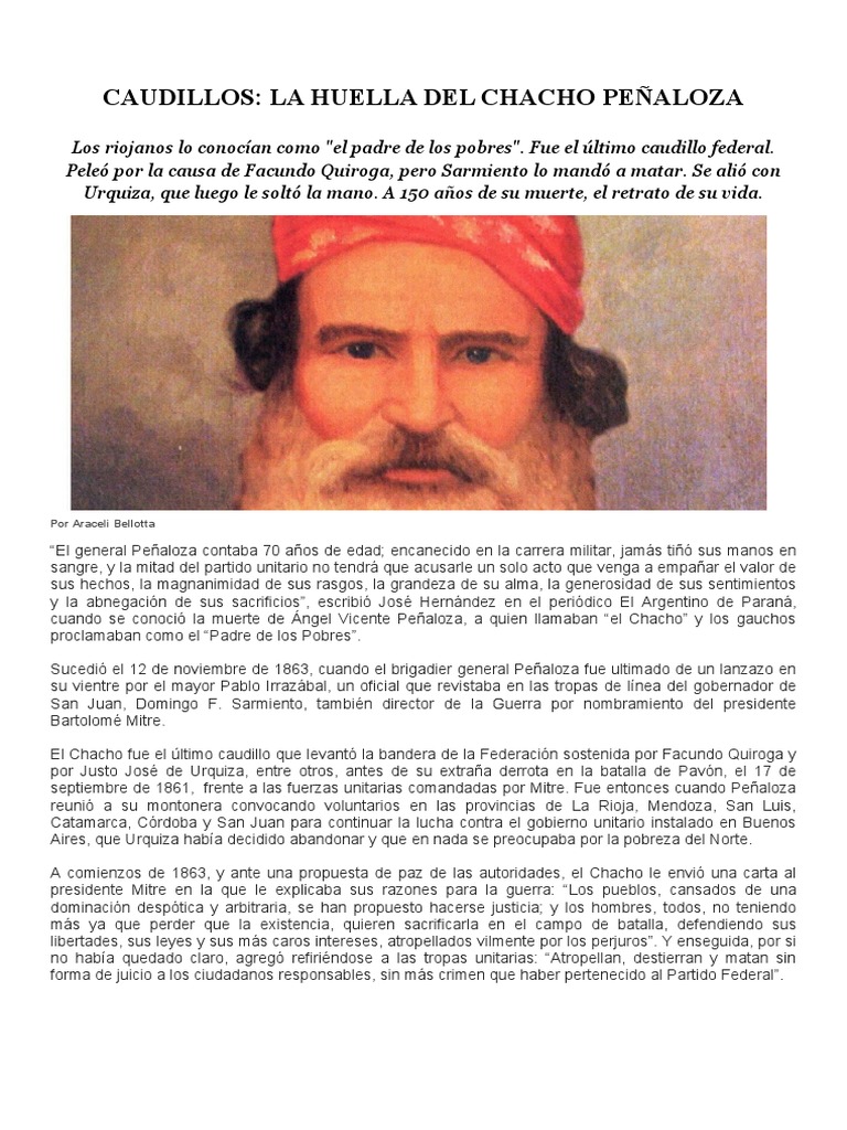 Chacho Peñaloza | PDF | América del Sur | Argentina