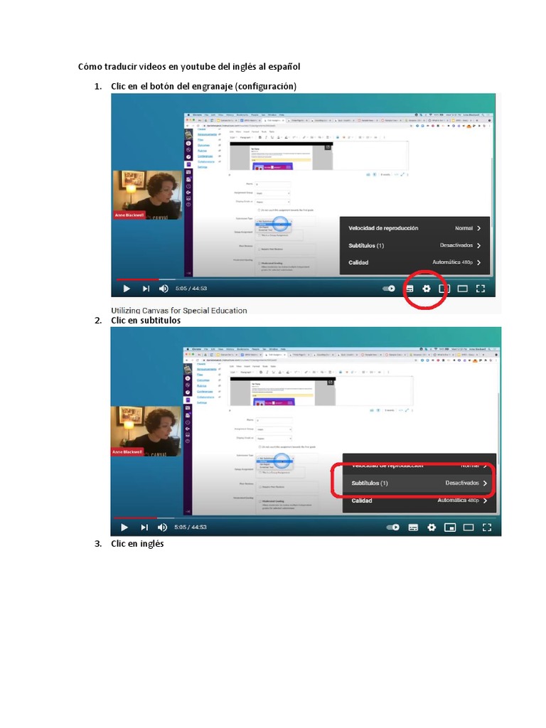 Cómo Traducir Videos en Youtube Del Inglés Al Español PDF