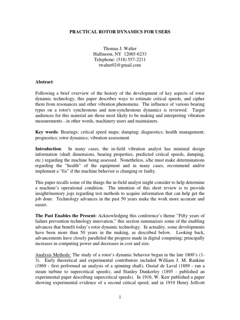 Practical Rotor Balancing For Users | PDF | Bearing (Mechanical ...