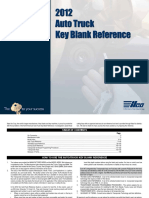 2012 Auto Truck Key Blank Reference