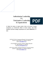 Authoritarian Leadership VS. Participative Leadership in Organizations