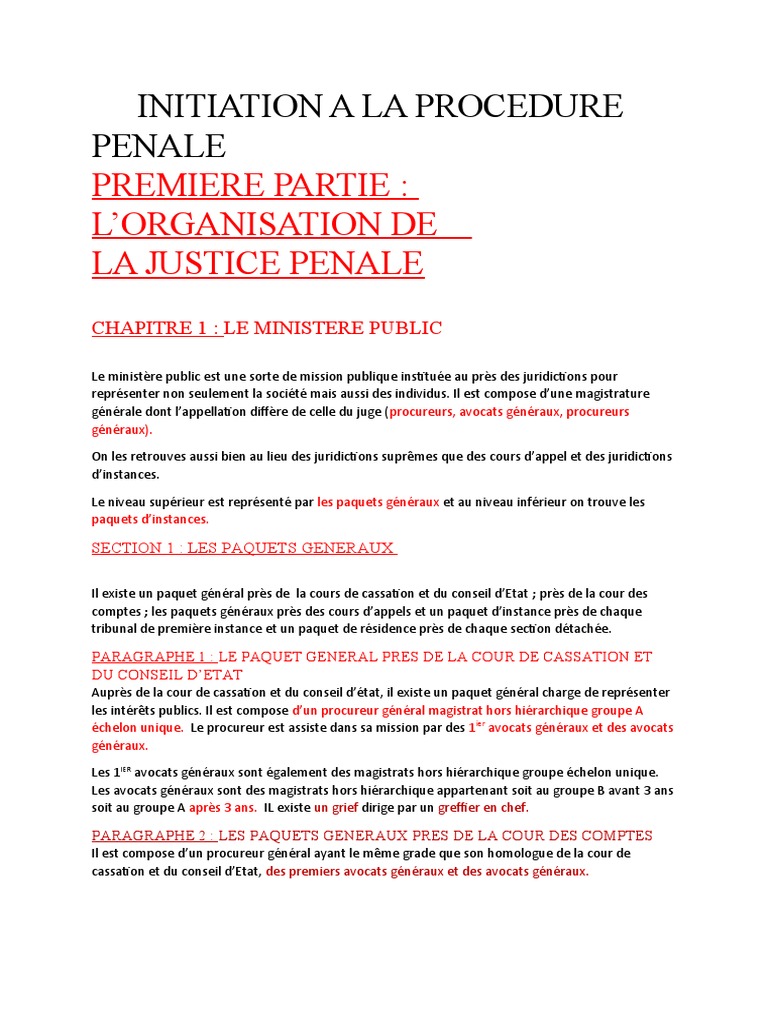 Organisation de la Justice Pénale | PDF | Crime et violence | Crimes
