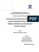 Análisis de Sistemas Que Permitan El Aprovechamiento de Efluentes Térmicos Residuales de Edificios Hospitalarios