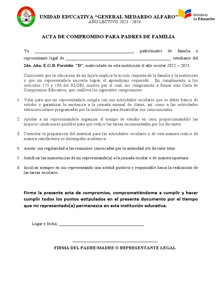 Actas Compromisos Uecm | PDF