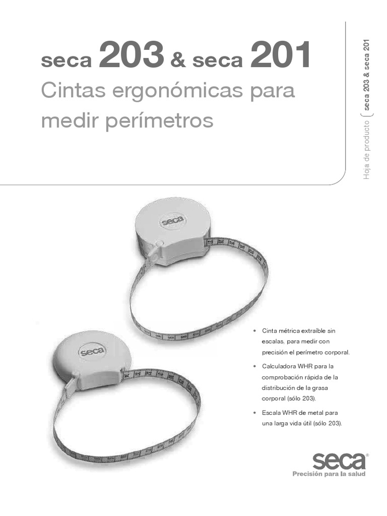 TDS FICHA TECNICA Cinta Medicion Circunferencias SECA 201 y 203 | PDF ...
