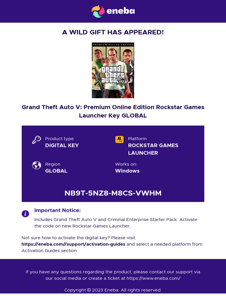 Grand Theft Auto V - Premium Online Edition Rockstar Games Launcher Key