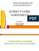 Division Demonstration Teaching On Subject Verb Agreement