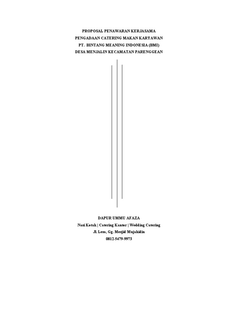 Dokumen Tips Proposal Penawaran Kerjasama Catering Pdf