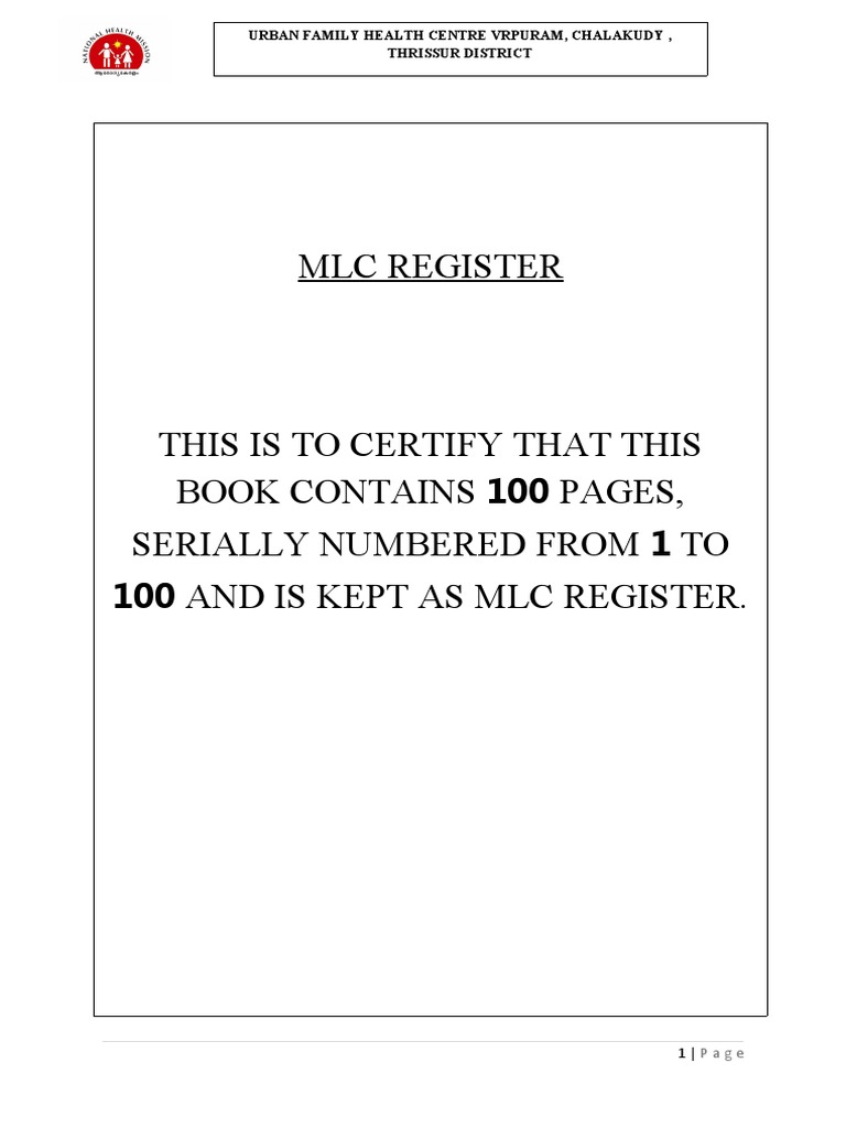 MLC Register Certification Format | PDF