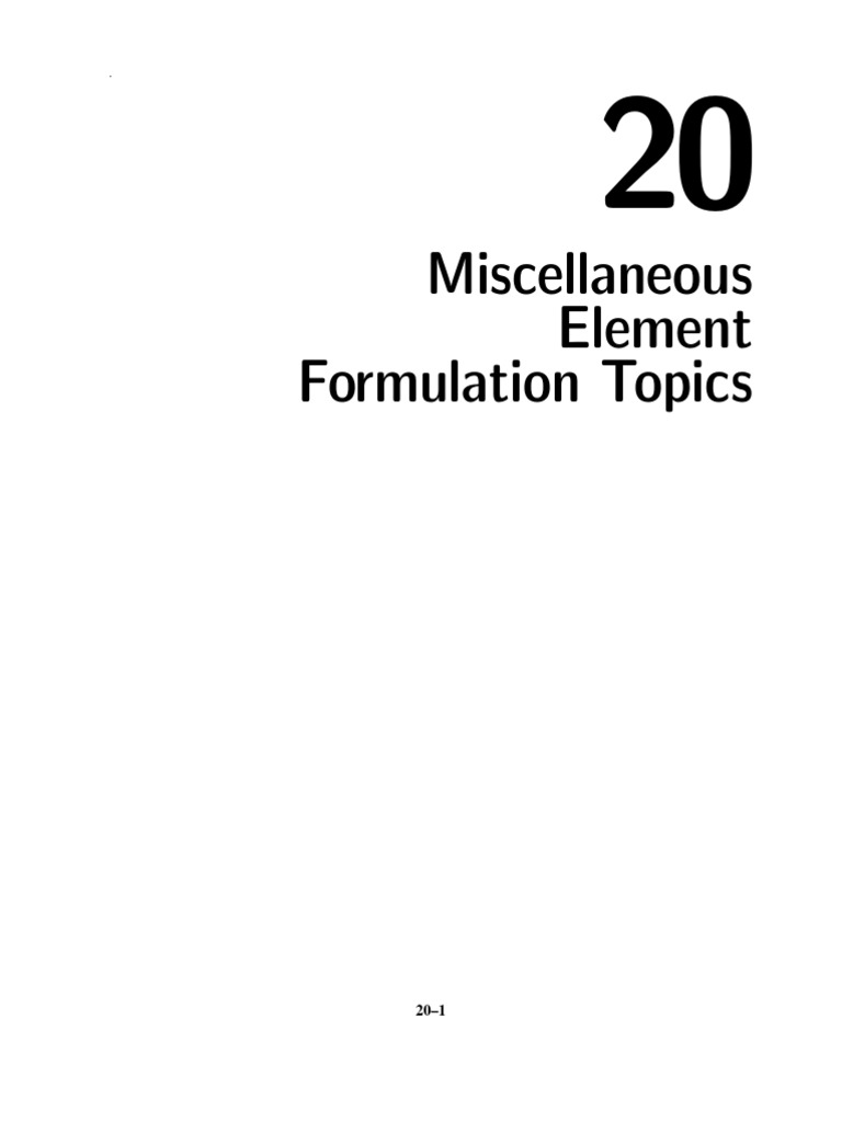 Miscellaneous Finite Element Topics | PDF | Deformation (Mechanics ...