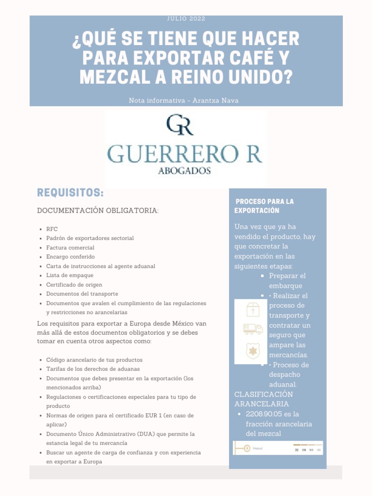 Exportar Cafe y Mezcal | PDF | Economias