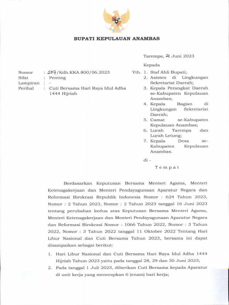 CUTI BERSAMA IDUL ADHA PDF