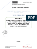 Anexo 4 Formatos y Documentos Estándar de La Guía Del Componente Social para Proyectos de Infraestructura Agraria y Riego en El Marco Del Invi