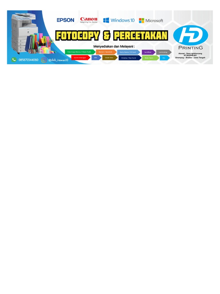 SPANDUK HD PRINTING TERBARU | PDF