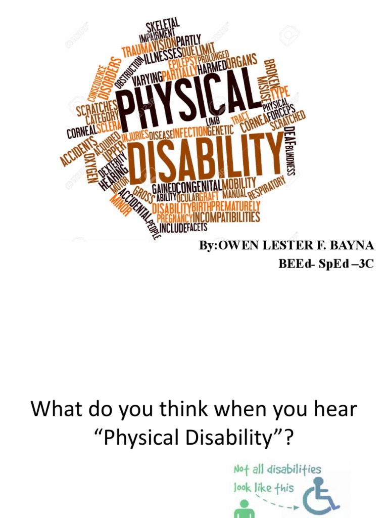 Physical Disability PDF Cerebral Palsy Tourette Syndrome