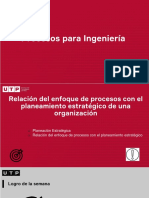 Semana 5 - PDF - Relación Del Enfoque de Procesos Con El Planeamiento Estratégico de Una Organización