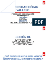 Universidad César Vallejo: Programa de Formación Humanística Empatía Mg. Irina Marreros Flores