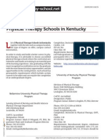 Physical Therapy Schools in Kentucky