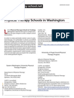 Physical Therapy Schools in Washington