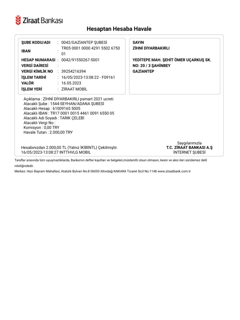 Dekont 1 | PDF