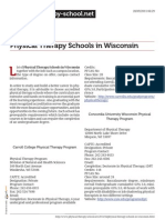 Physical Therapy Schools in Wisconsin